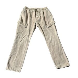 ASOS Design men's size small cargo green elastic waist pants